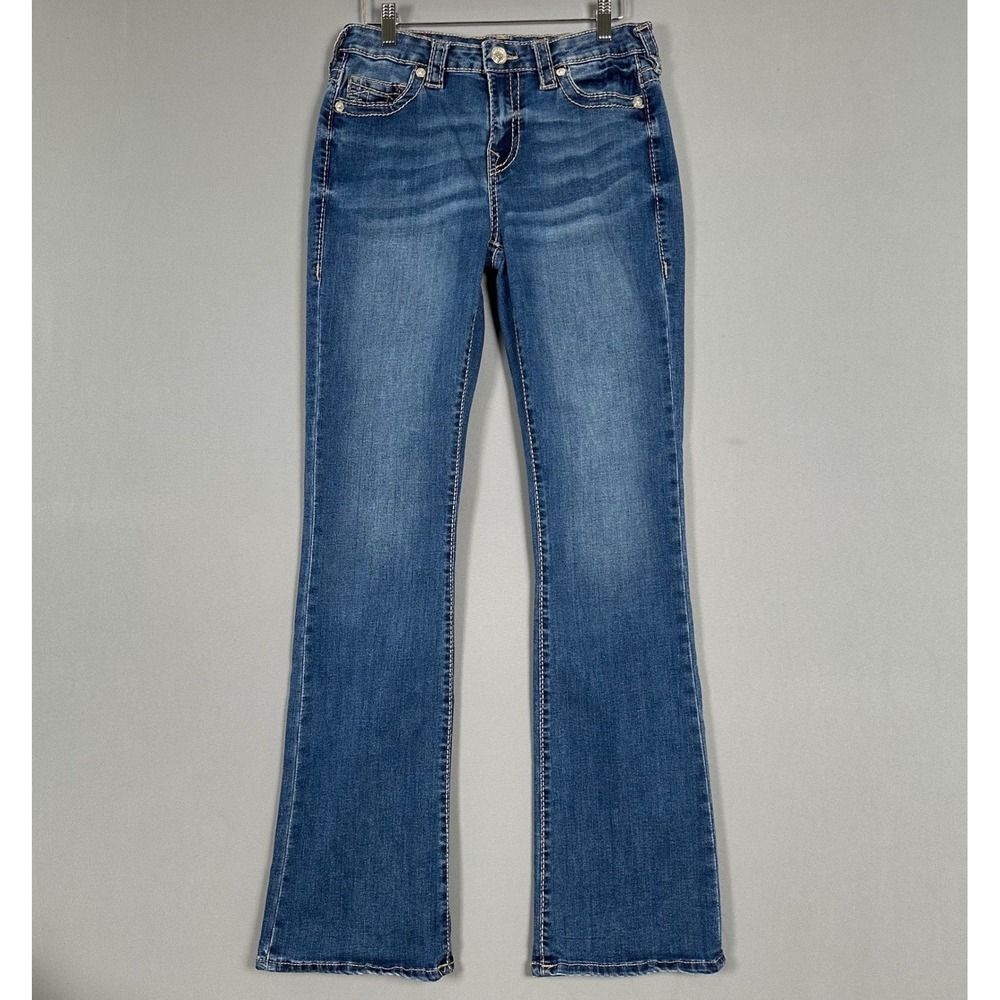 Y2K Inspired True Religion Becca Mid Rise Bootcut Jeans Blue Womens 28